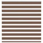 Jaluzea tip zebra maro lățime țesătură 140,9 cm poliester GartenMobel Dekor