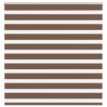 Jaluzea tip zebra maro lățime țesătură 145,9 cm poliester GartenMobel Dekor