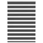 Jaluzea tip zebra neagră lățime țesătură 105,9 cm poliester GartenMobel Dekor