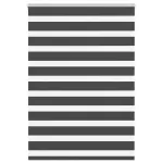 Jaluzea tip zebra neagră lățime țesătură 110,9 cm poliester GartenMobel Dekor