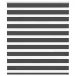 Jaluzea tip zebra neagră lățime țesătură 115,9 cm poliester GartenMobel Dekor