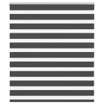 Jaluzea tip zebra neagră lățime țesătură 120,9 cm poliester GartenMobel Dekor