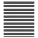 Jaluzea tip zebra neagră lățime țesătură 125,9 cm poliester GartenMobel Dekor