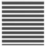 Jaluzea tip zebra neagră lățime țesătură 135,9 cm poliester GartenMobel Dekor