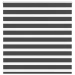 Jaluzea tip zebra neagră lățime țesătură 135,9 cm poliester GartenMobel Dekor