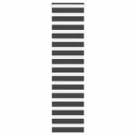 Jaluzea tip zebra neagră lățime țesătură 55,9 cm poliester GartenMobel Dekor