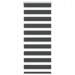 Jaluzea tip zebra neagră lățime țesătură 60,9 cm poliester GartenMobel Dekor