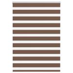 Jaluzea tip zebra maro lățime țesătură 110,9 cm poliester GartenMobel Dekor
