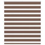 Jaluzea tip zebra maro lățime țesătură 115,9 cm poliester GartenMobel Dekor