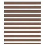 Jaluzea tip zebra maro lățime țesătură 120,9 cm poliester GartenMobel Dekor