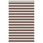 Jaluzea tip zebra maro lățime țesătură 140,9 cm poliester GartenMobel Dekor