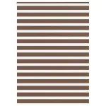 Jaluzea tip zebra maro lățime țesătură 150,9 cm poliester GartenMobel Dekor