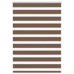 Jaluzea tip zebra maro lățime țesătură 90,9 cm poliester GartenMobel Dekor