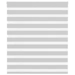 Jaluzea tip zebra gri deschis lățime țesătură 115,9cm poliester GartenMobel Dekor
