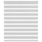 Jaluzea tip zebra gri deschis lățime țesătură 120,9cm poliester GartenMobel Dekor