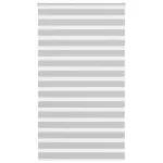 Jaluzea tip zebra gri deschis lățime țesătură 125,9cm poliester GartenMobel Dekor