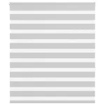 Jaluzea tip zebra gri deschis lățime țesătură 125,9cm poliester GartenMobel Dekor