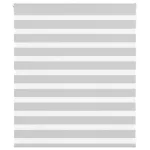 Jaluzea tip zebra gri deschis lățime țesătură 130,9cm poliester GartenMobel Dekor