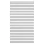 Jaluzea tip zebra gri deschis lățime țesătură 130,9cm poliester GartenMobel Dekor