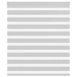 Jaluzea tip zebra gri deschis lățime țesătură 130,9cm poliester GartenMobel Dekor