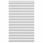 Jaluzea tip zebra gri deschis lățime țesătură 135,9cm poliester GartenMobel Dekor