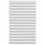 Jaluzea tip zebra gri deschis lățime țesătură 135,9cm poliester GartenMobel Dekor