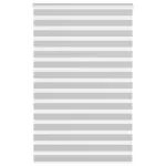 Jaluzea tip zebra gri deschis lățime țesătură 140,9cm poliester GartenMobel Dekor