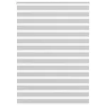 Jaluzea tip zebra gri deschis lățime țesătură 150,9cm poliester GartenMobel Dekor