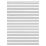 Jaluzea tip zebra gri deschis lățime țesătură 155,9cm poliester GartenMobel Dekor
