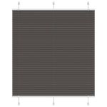 Jaluză plisată negru 115x150 cm Lățime țesătură 114,4 cm GartenMobel Dekor