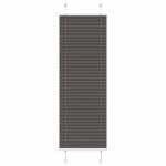 Jaluză plisată negru 50x150 cm Lățime țesătură 49,4cm poliester GartenMobel Dekor