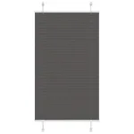 Jaluză plisată negru 75x100cm Lățime țesătură 74,4 cm poliester GartenMobel Dekor