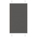 Jaluză plisată negru 75x150 cm Lățime țesătură 74,4cm poliester GartenMobel Dekor