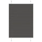 Jaluză plisată negru 85x100cm Lățime țesătură 84,4 cm poliester GartenMobel Dekor