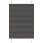 Jaluză plisată negru 95x150 cm Lățime țesătură 94,4cm poliester GartenMobel Dekor