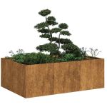 Jardinieră Rusty 120x80x40 cm Oțel pentru intemperii GartenMobel Dekor