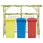 Pergolă de grădină pentru trei pubele, lemn de pin tratat GartenMobel Dekor