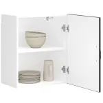 Dulap de bucătărie „Lucca” lemn prelucrat negru GartenMobel Dekor