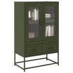 Dulap înalt, verde măsliniu, 68x39x111,5 cm, oțel GartenMobel Dekor