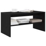Dulap TV Stejar Negru 80x40x40 cm Lemn prelucrat GartenMobel Dekor