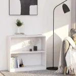 Bibliotecă, alb, 80x24x75 cm, lemn prelucrat GartenMobel Dekor