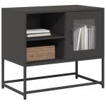 Dulap TV, negru, 68x39x60,5 cm, oțel GartenMobel Dekor