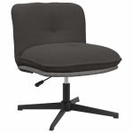 Scaun de birou pivotant, gri închis, material textil GartenMobel Dekor