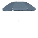 Umbrelă de soare de plajă, albastru, 300 cm GartenMobel Dekor