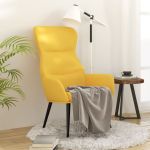 Scaun de relaxare, galben muștar, material textil GartenMobel Dekor