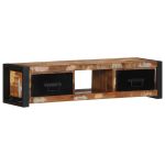 Dulap TV 100x30x25 cm lemn masiv recuperat GartenMobel Dekor