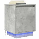 Noptiera cu lumini LED Gri beton 38x34x50 cm GartenMobel Dekor