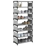 Suport pantofi cu 8 niveluri, gri 54x28x124 cm, nețesut GartenMobel Dekor