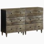 Bufete 2 buc Gri deschis 60x33,5x75 cm Lemn masiv de mango GartenMobel Dekor