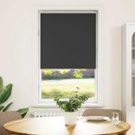 Jaluză cu role opace negru 70x150 cm lățime material 65,7 cm GartenMobel Dekor